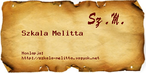 Szkala Melitta névjegykártya